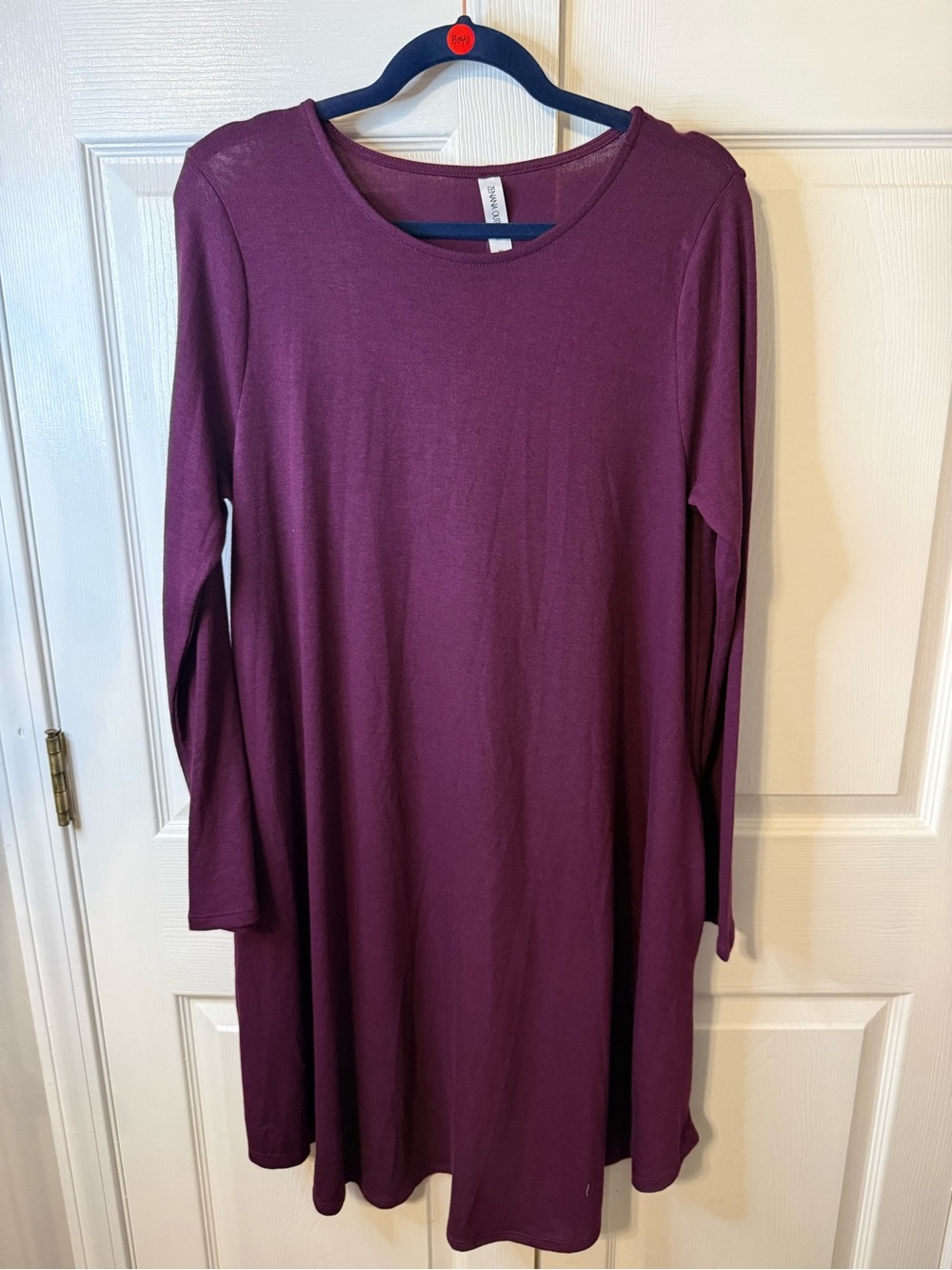 Zenana Outfitters Plum Long Sleeve Swing Dress